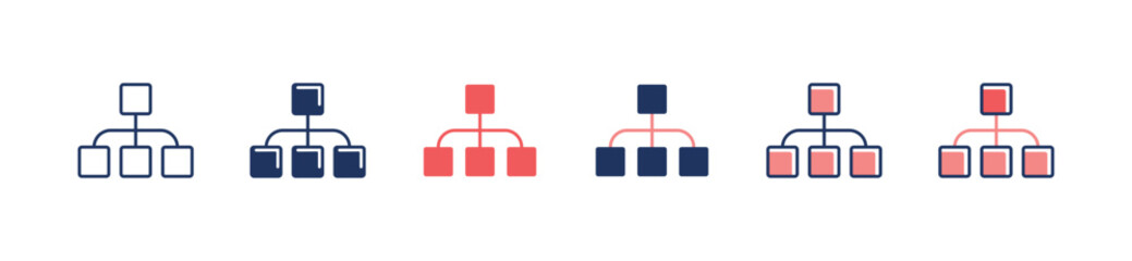 organization hierarchy management icon chart vector team diagram symbol illustration design