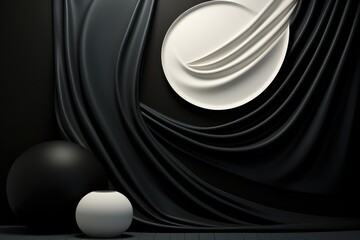 Abstract Noir Captivating black and white patterns - abstract background composition