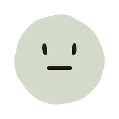 Neutral face flat illustration
