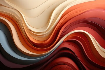 Contemplative Curves Minimalistic curves in warm tones - abstract background composition