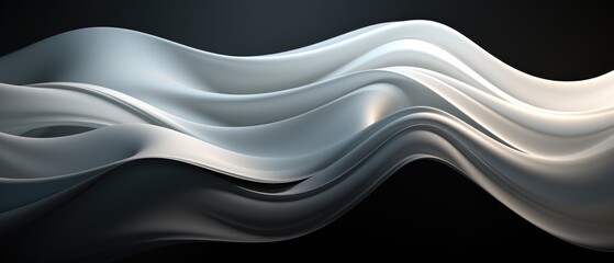Fluidic Tranquility Fluid lines and shapes - abstract background composition