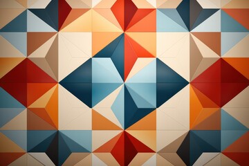 Obraz premium Geometric Harmony Symmetrical geometric shapes - abstract background composition