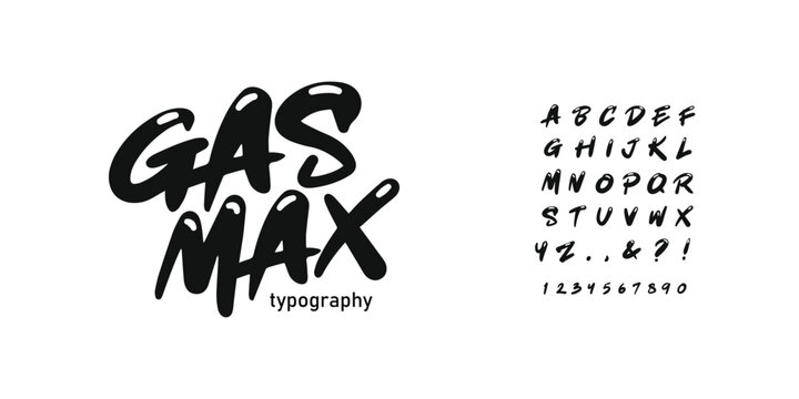 simple bold brush script font, with light effect, youth design style for logo and branding