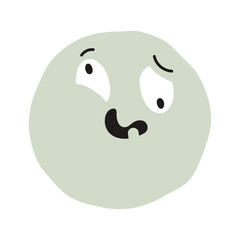 Crazy face flat illustration