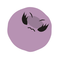 Envious face flat illustration