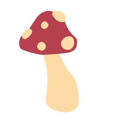 Mushroom flat illustration