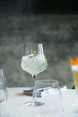 Refreshing spritz cocktail on a table