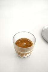 Dirty Coffee - A glass of espresso shot mixed with cold fresh milk