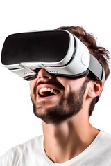 Man with Virtual Reality headset 
