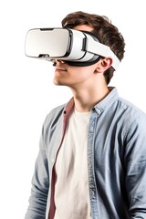 Man with Virtual Reality headset 