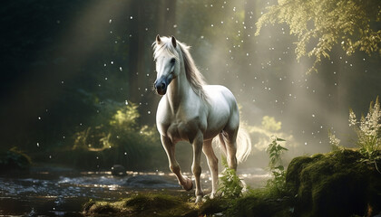 Obraz na płótnie Canvas Captivating Glimpse of a Beautiful Horse