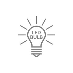 Fototapeta premium Led light bulb icon isolated on transparent background