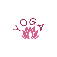 Yoga Lotus flower icon isolated on transparent background
