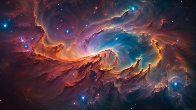 an image inspired by the breathtaking visuals captured by the Hubble Space Telescope
