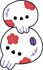 Halloween Skull. hand draw