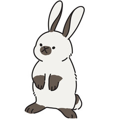 Fototapeta na wymiar Rabbit standing illustration