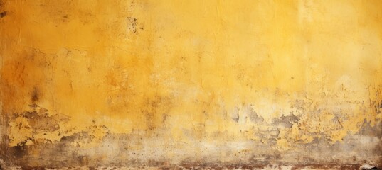 Dirty yellow wall texture background. Generative AI technology.