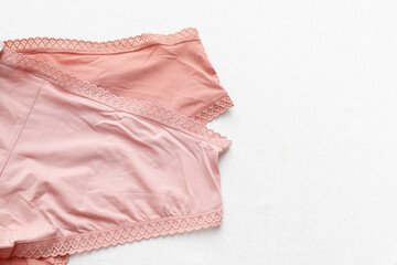 Fototapeta premium Pink ladies panties with lace.