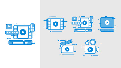 Video editing icons.