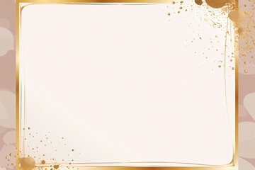 Gold frame on natural abstract background