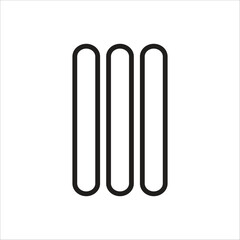 hamburger vector icon line template