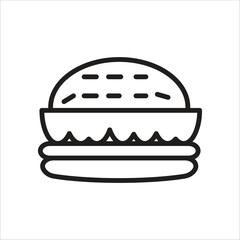 hamburger vector icon line template