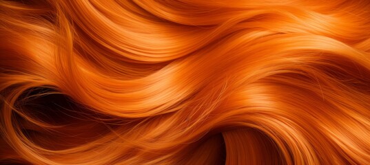 Orange hair texture background. Generative AI technology.