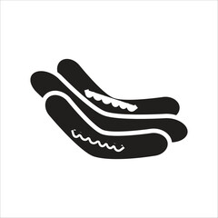 hot dog vector icon line template