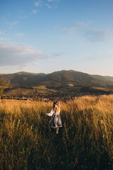 Little girl in a field