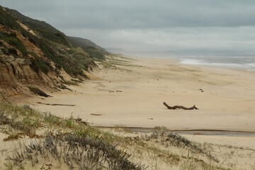 Atlantic ocean winter on the beach