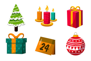 Set of Christmas Element Design