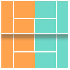 Tennis Court Graphic Cartoon Wallpaper