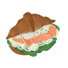 freshly baked croissant