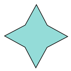 Sparkle shape line filled illustration
