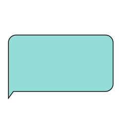 Speech bubble line filled illustration