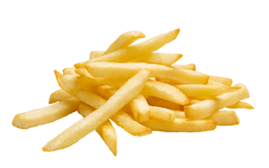 Pile of french fries isolated