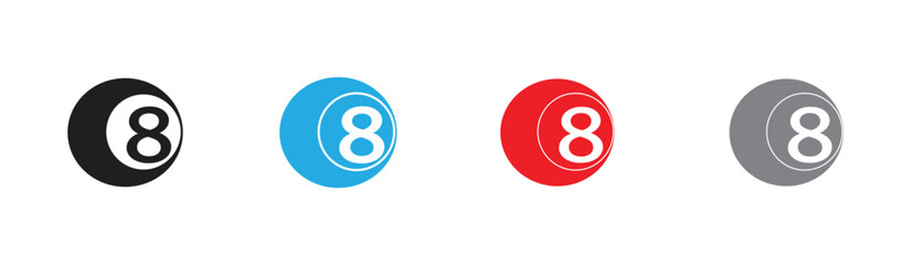 icon eight ball billiard