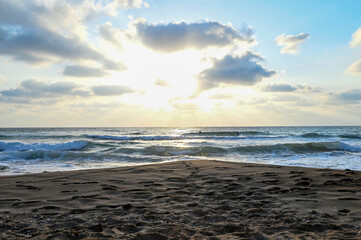sunset on the beach