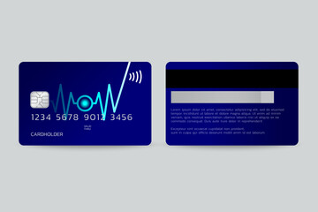 membership card template Presentation, front, and back design, vector illustration.