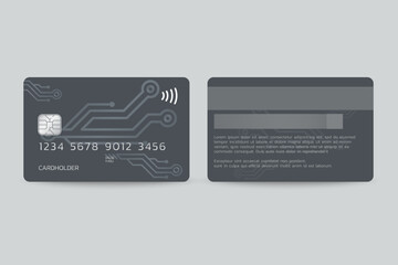 membership card template Presentation, front, and back design, vector illustration.