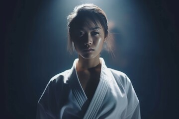 Asian woman judo. Generate Ai