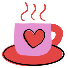 cup of coffee with heart