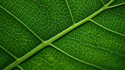 macro of green leaves It's a beautiful surface pattern. There are stripes on the surface of the leaves that are beautiful and are Pattern created by AI