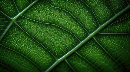 Macro of green leaves Generated by AI