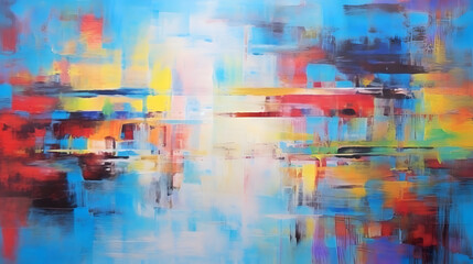 Abstract oil painting background. Color texture. Fragment of artwork. Brushstrokes of paint.