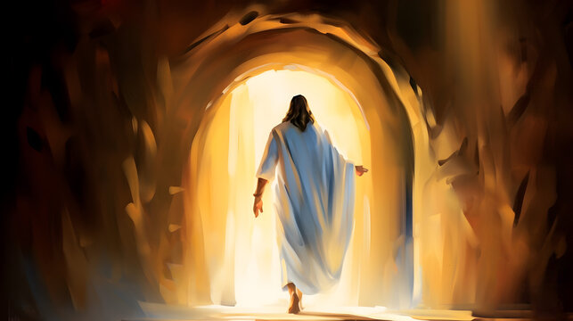 Resurrection of Jesus Christ from empty tomb.