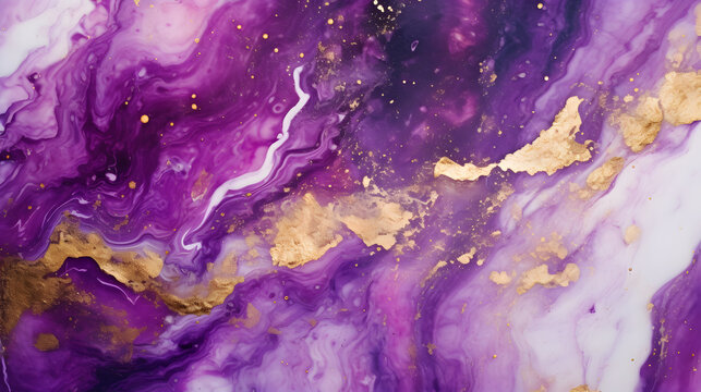 Abstract oil painting background. Purple color texture. Brushstrokes of paint.