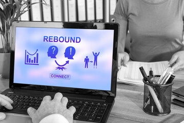 Rebound concept on a laptop