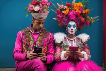 Fototapeta premium The Art of Balancing Tradition and Modernity. A fictional character Created By Generated AI.