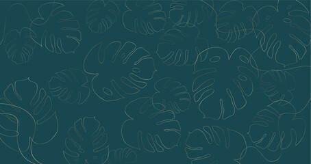 Monstera background tropical leaves, luxury 